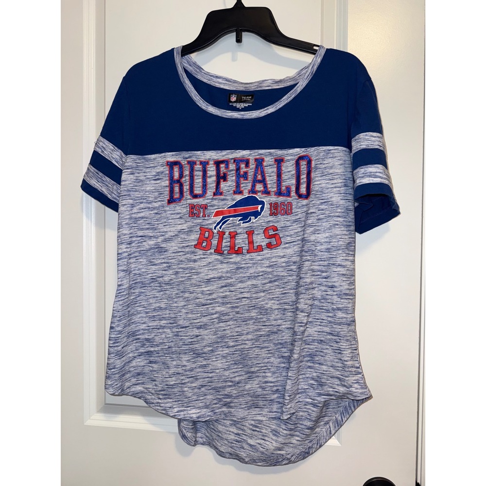 NFL Team Apparel Buffalo Bills Top Women 2XL Blue Excellent Gameday Football Tee